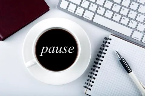 Cup of coffee on your desktop Stock Photos