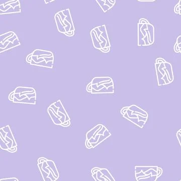 Cup coloring and drawing line vector seamless pattern Stock Illustration