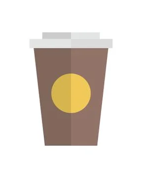 Cup Container Vector Flat Design Illustration Stock Illustration