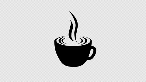 Cup Of coofee animated logo Stock Footage 312627089