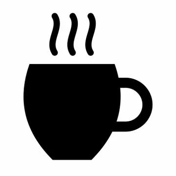 Cup dark silhouette Stock Illustration
