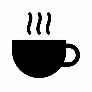 Cup dark silhouette Stock Illustration