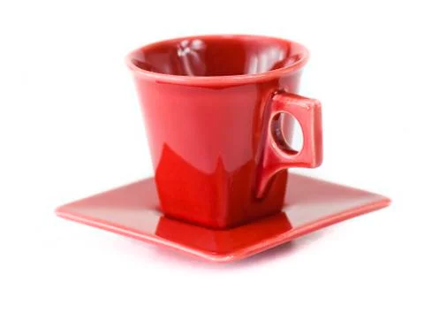Cup on dish Stock Photos