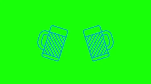 A cup of drink on green screen Vídeos de archivo 328899760