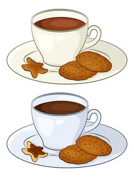 Cup with Drink Stock Illustration