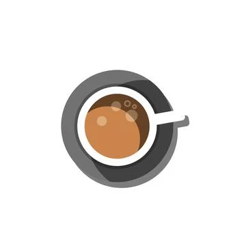 Cup with drink on white background. Main object. Comic bright color vector Stock Illustration