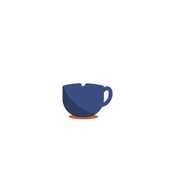 Cup with drink on white background. Main object. Comic bright color vector Illustrazione stock