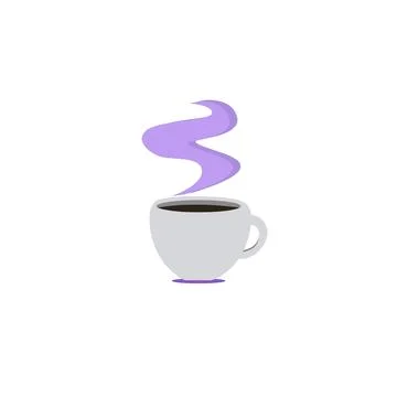 Cup with drink on white background. Main object. Comic bright color vector Stock Illustration