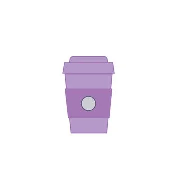 Cup with drink on white background. Main object. Comic bright color vector Stockillustratie