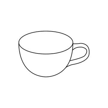 A cup for drinking tea or coffee vector Stock Illustration