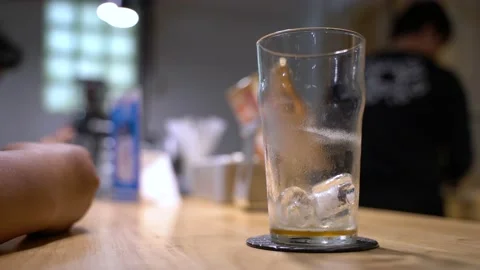 Cup of empty iced coffee Stock Footage 137011822