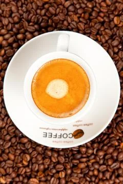 Cup of espresso coffee Stock Photos