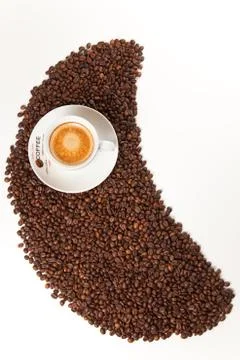 Cup of espresso coffee Stock Photos