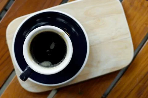 Cup of espresso coffee Stock Photos