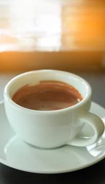 Cup of espresso coffee Stock Photos