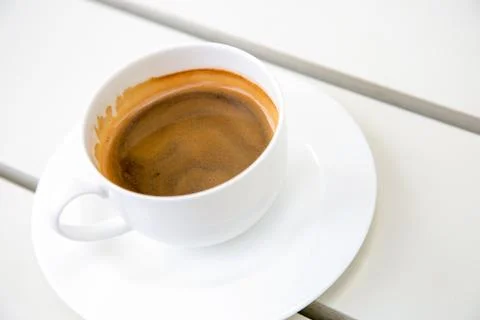 Cup of espresso coffee Stock Photos