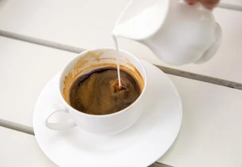 Cup of espresso coffee Stock Photos