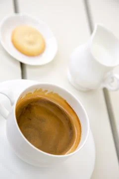 Cup of espresso coffee Stock Photos