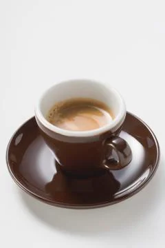 Cup of espresso with crema Stock Photos