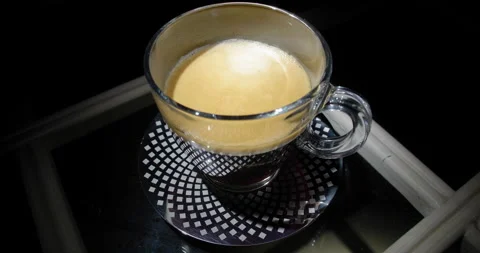 Cup of espresso at night Stock Footage 151390212