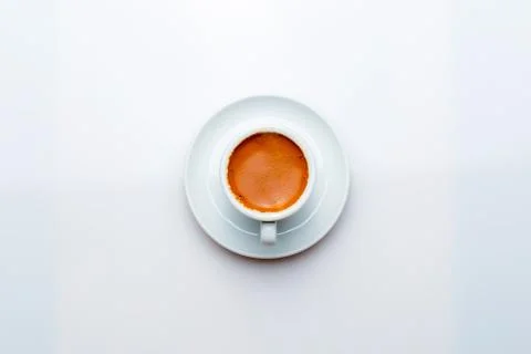 A cup of espresso on a white background Stock Photos
