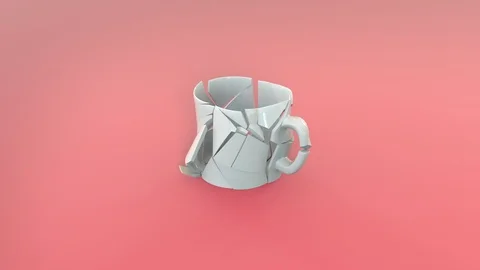Cup falling and breaking. Stock Footage 121047920
