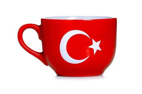 Cup with flag Turkey Stock Photos