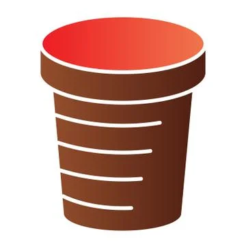 Cup flat and solid icon. Tea or coffee teacup for hot liquid. Plastic products イラスト素材