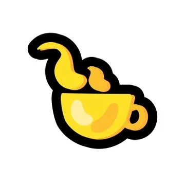 Cup flat color illustration 库存插图