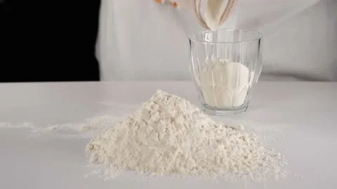 Cup of flour Stock Footage 219576050