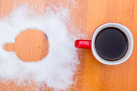 Cup footprint Stock Photos