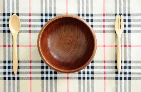 A cup fork and spoon Stock Photos
