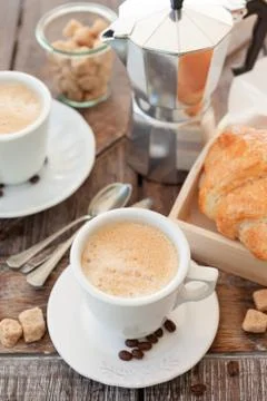 Cup of fresh coffee Stock Photos