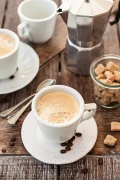 Cup of fresh coffee Stock Photos
