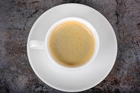 Cup of fresh coffee on table 写真素材