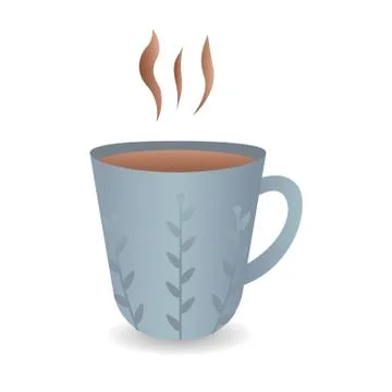 Cup of Fresh Coffee. Vector Illustration. Flat Style. Decorative Stock Illustration