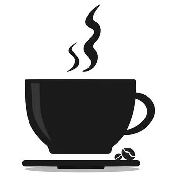 Cup of Fresh Coffee. Vector Illustration. Flat Style. Decorative Design for C Stock Illustration