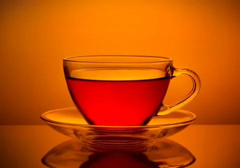 Cup of fresh tea Stock Photos