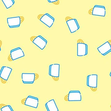 Cup glass package vector seamless pattern Stock Illustration