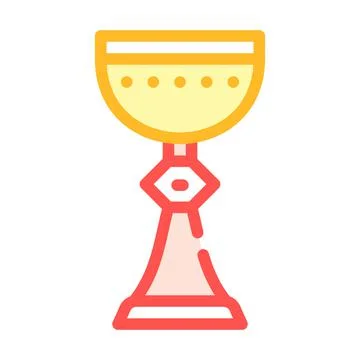 Cup goblet color icon vector flat illustration イラスト素材