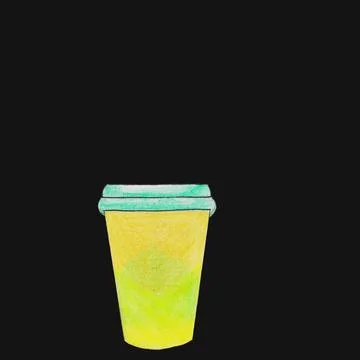 A cup of green coffee Stock Illustration
