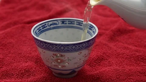 A cup of green tea Stock Footage 148391484