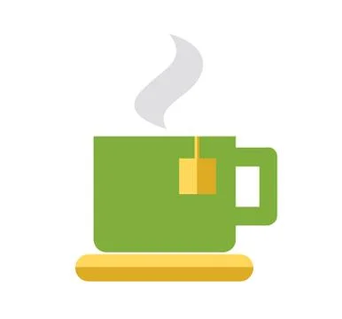 Cup of green tea Stock Illustration