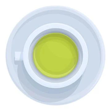 Cup of green tea, perfect for a refreshing break Stock Illustration