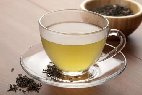 Cup of green tea Stock Photos