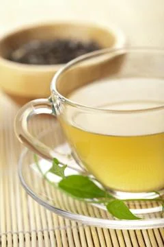 Cup of green tea Stock Photos