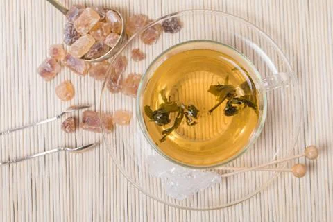 Cup of green tea Stock Photos