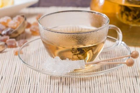 Cup of green tea Stock Photos