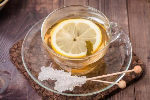 Cup with green tea Foto stock