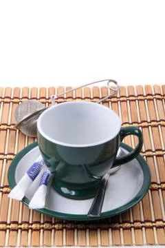 Cup of green tea Stock Photos
